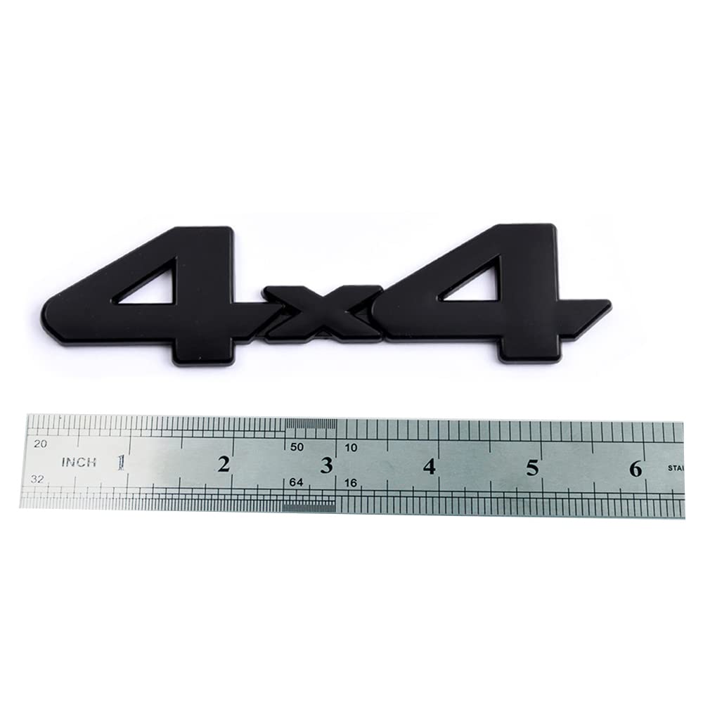 Huapx 1Pack Metal Car 4X4 Emblem 3D Chrome Badge Decal Sticker Compatible With 4Runner Tundra Tacoma Rear Tailgate Tail Gate Doo