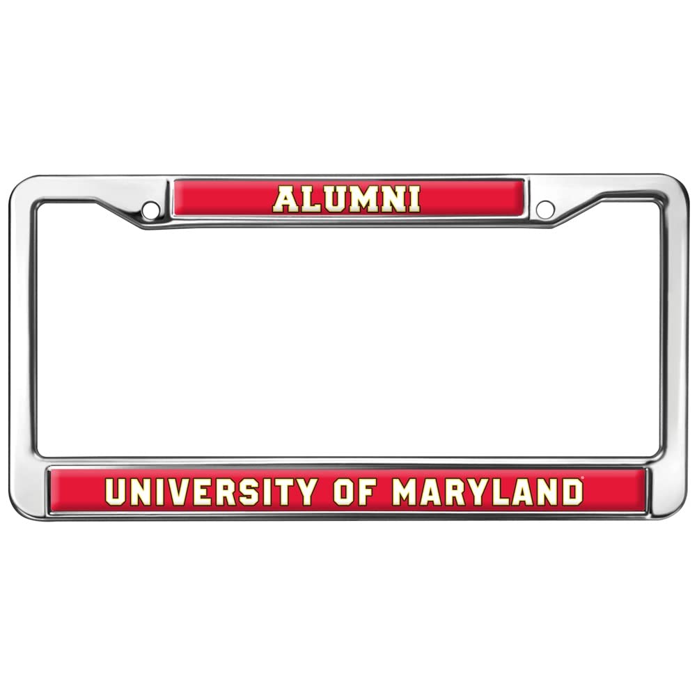 University of Maryland Alumni Logo Full Size Standard License Plate Metal Frame