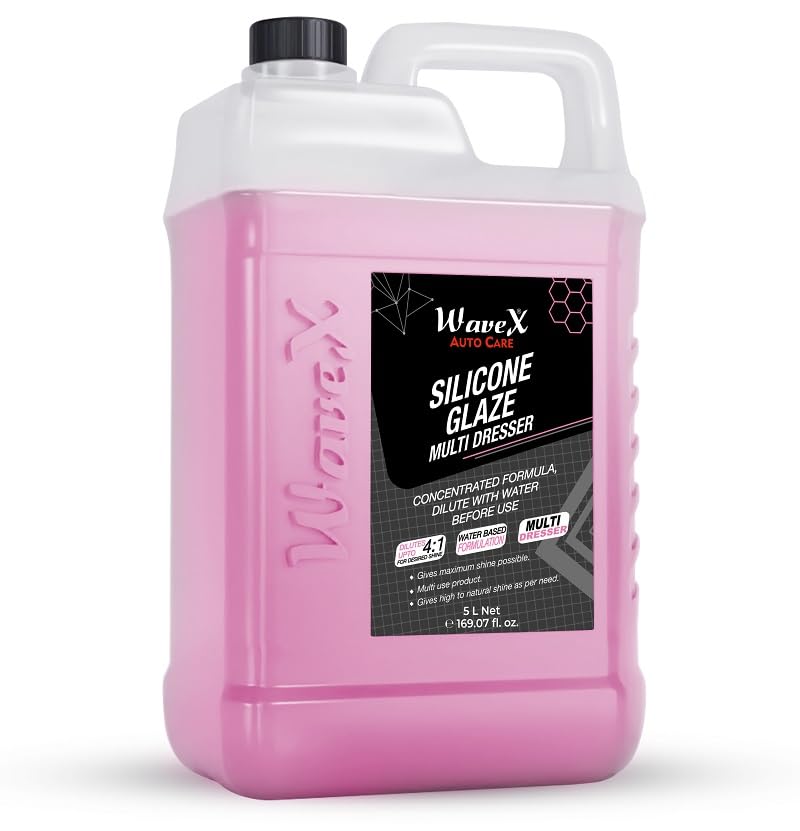Wavex Plastic Restorer | Silicone Glaze Car Polish Concentrate 5Ltr | Multi Dresser | Dilutes Upto 1:10 For Variable Shine