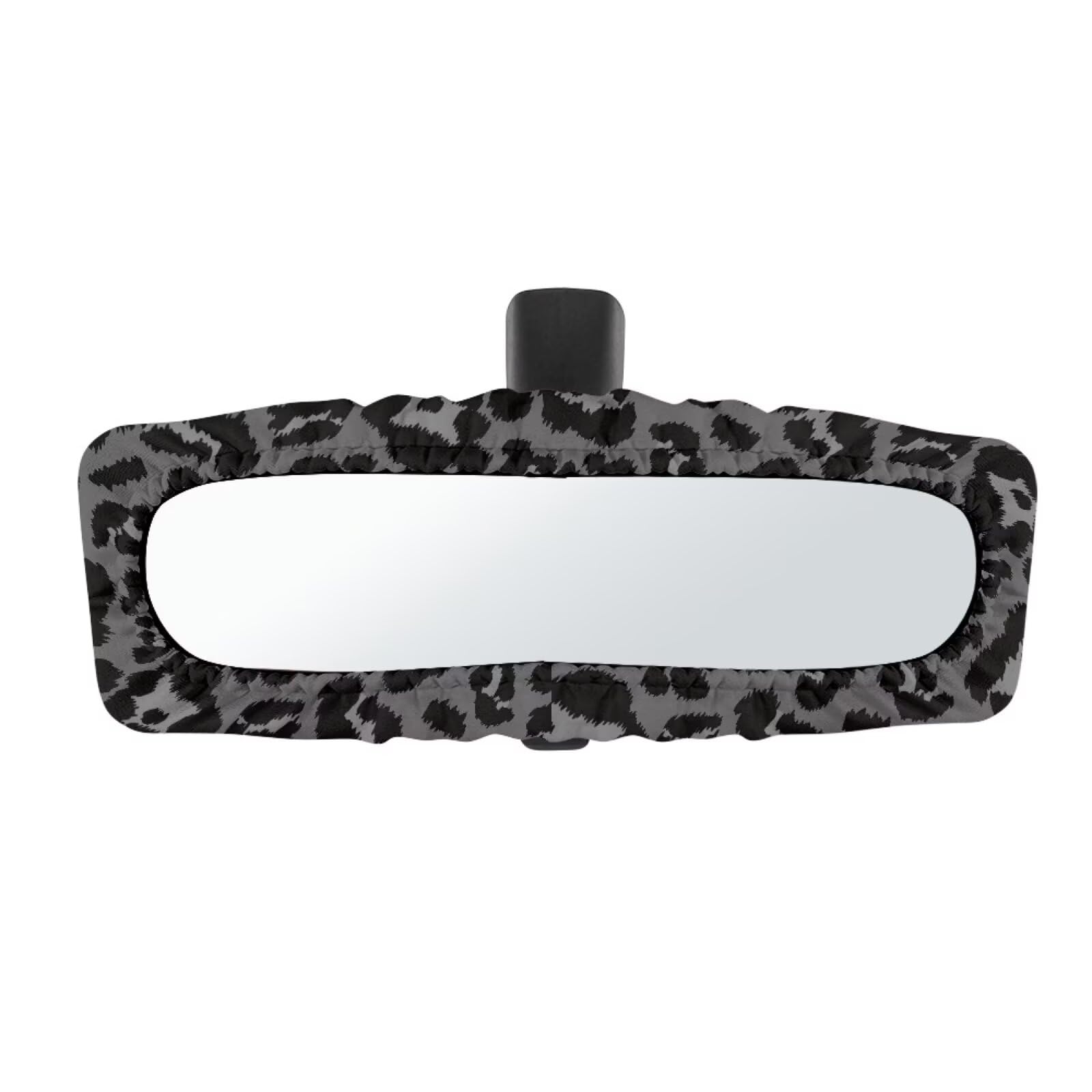 Huisefor Leopard Print Car Rear View Mirror Cover Fashion Elastic Auto Rear View Mirror Protector For Men Car Interior Decor Acc