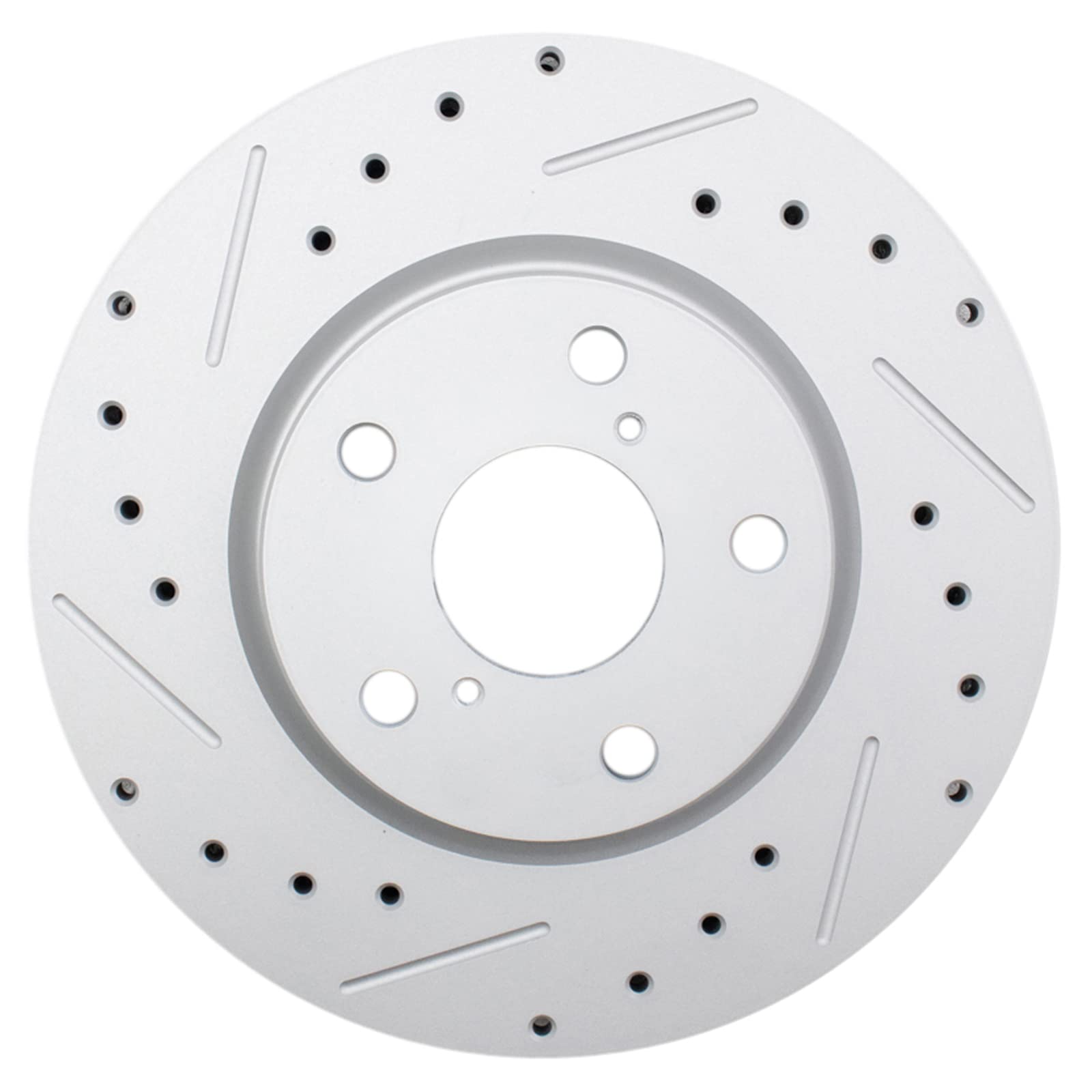 Trq Front Performance Brake Rotors Set Premium G-Coated Cross Drilled & Slotted Compatible With 2006 Lexus Gs300 2009-2015 Is250