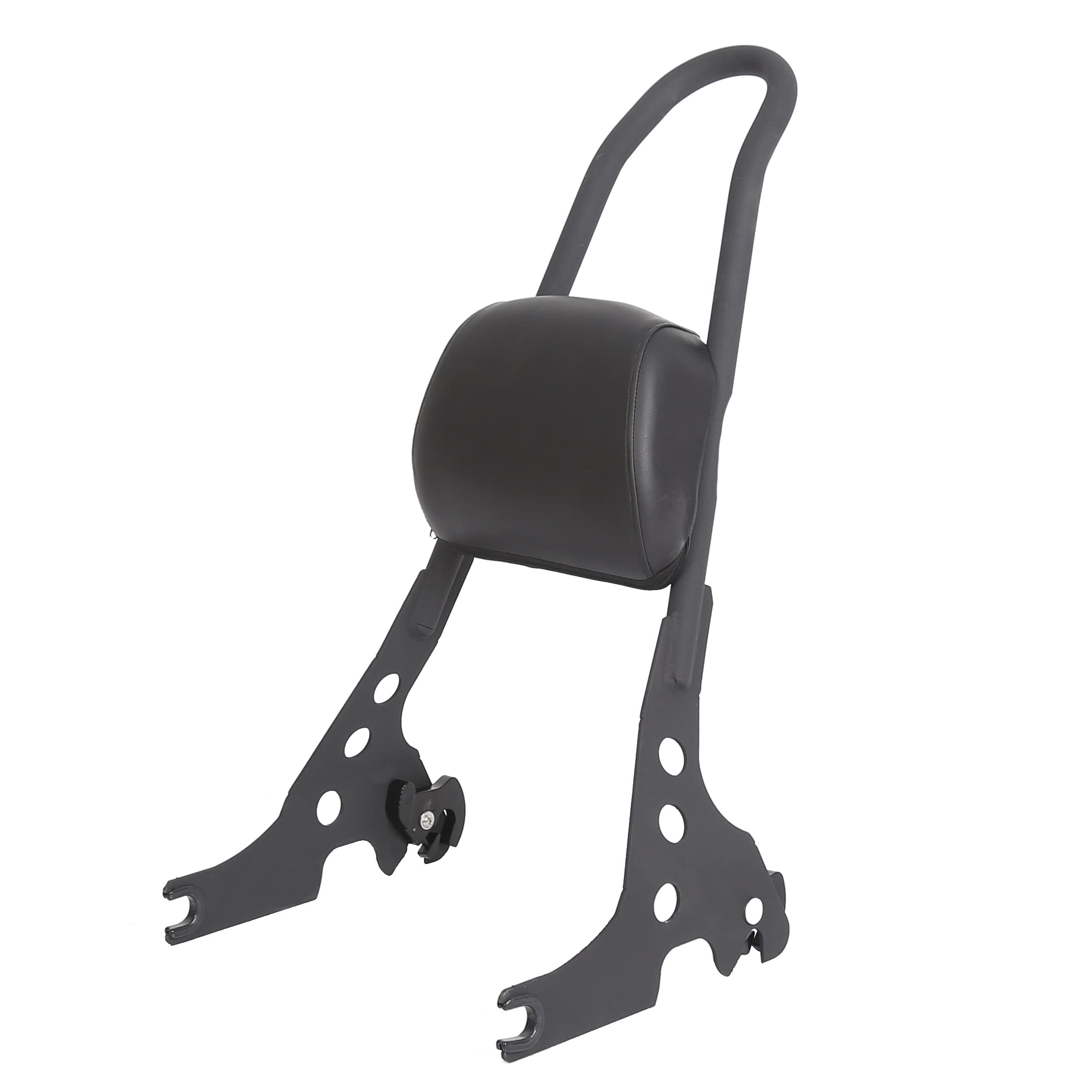 ECOTRIC Detachable Sissy Bar with Backrest Compatible with 2004-Up Harley Sportster XL883C 883R XL1200R 1200C 1200S XLH883 XLH12