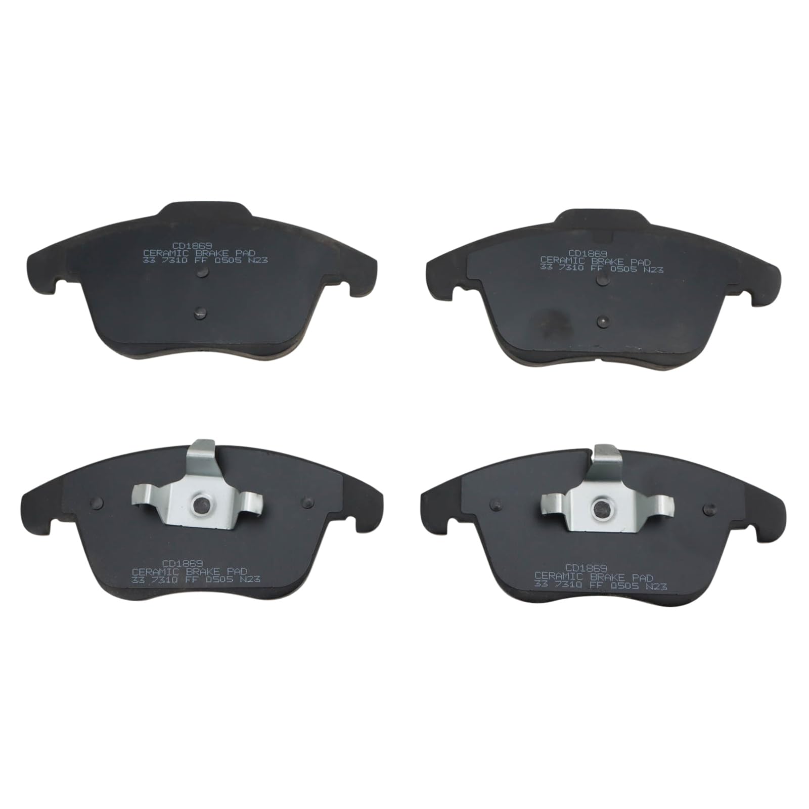 TRQ Front Brake Pads Ceramic Compatible with 2017-2019 Jaguar XE