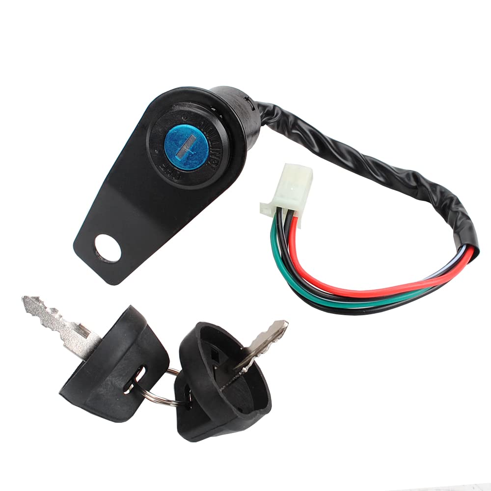 4-Wire Key Ignition Switch +Fixed Support Super Pocket Mini Dirt Pit Bike ATV Motocross Pocket Rocket Motorcycle Pocket Bike