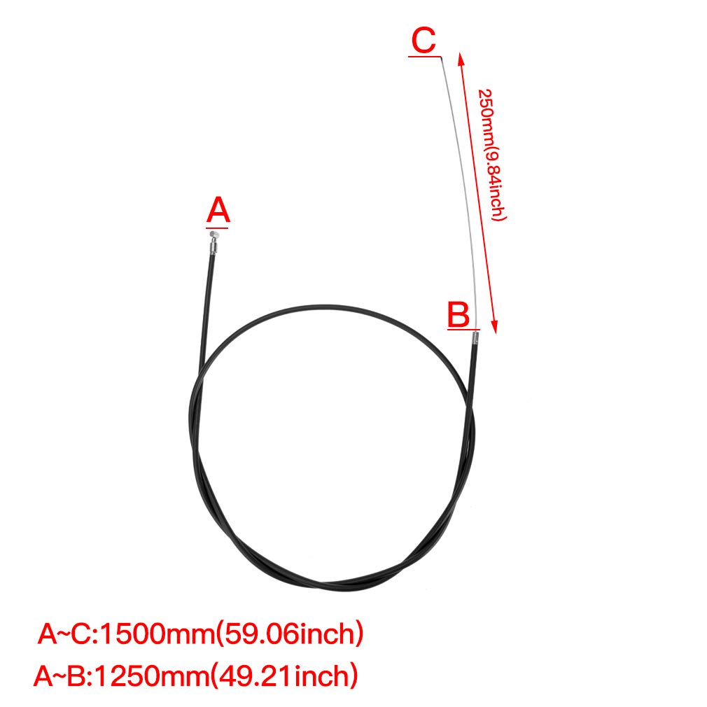 Hiaors 59 Inch Clutch Cable Line And 47 Inch Gas Throttle Cable For 2 Stroke 49Cc 50Cc 60Cc 80Cc Motorized Bicycle Push Bike Par