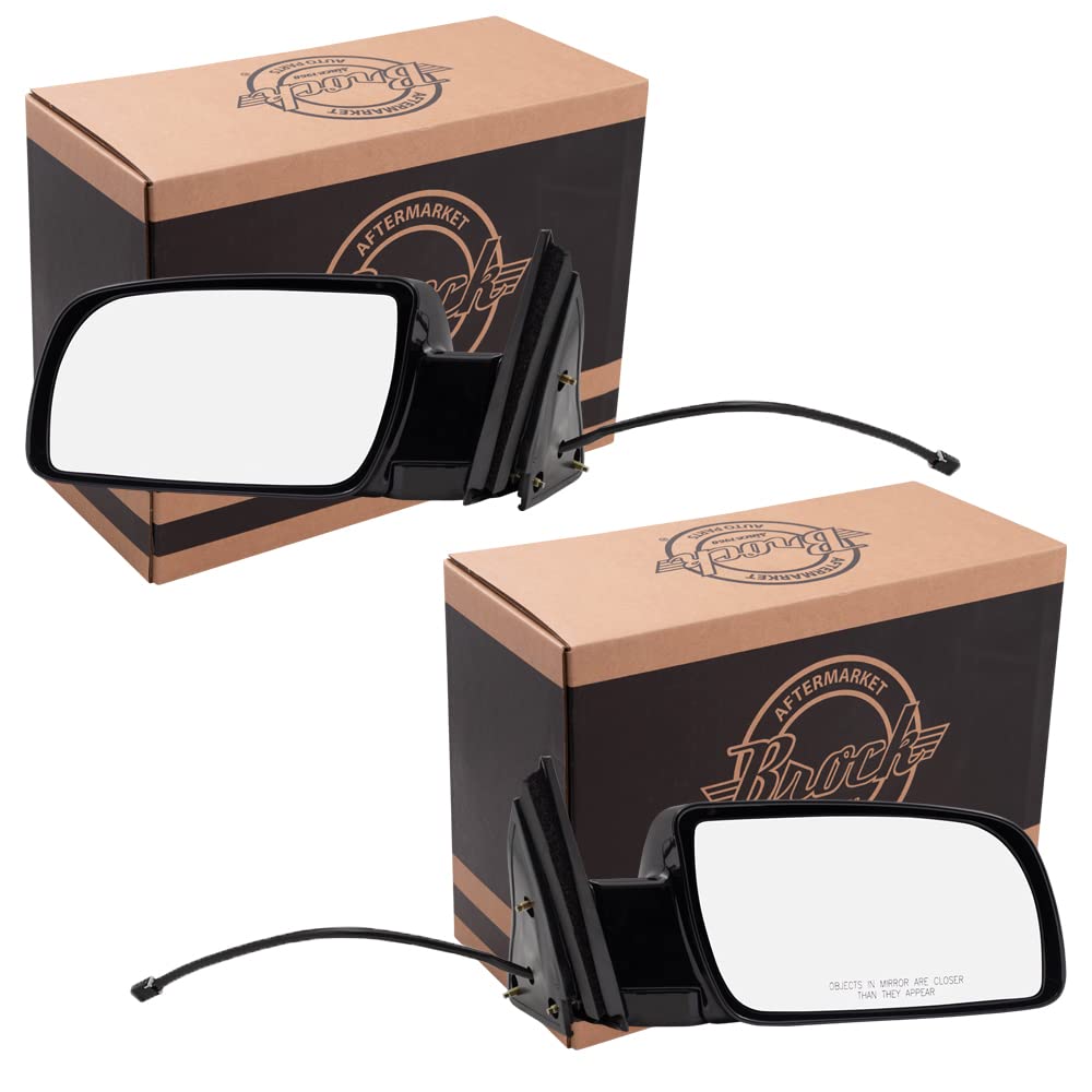 Brock Replacement Driver And Passenger Set Power Side Door Mirrors With Metal Bases Compatible With 88-99 Old Body Style C/K Pic