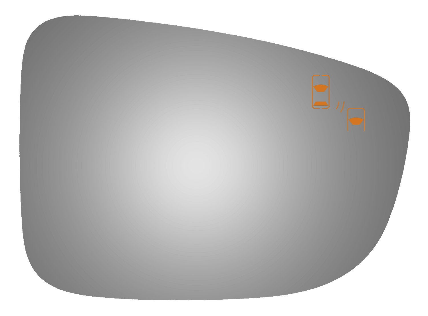 Burco 5564B Convex Passenger Side Power Replacement Mirror Glass With Lasered Holes To Use With Factory Blind Spot Detector For 
