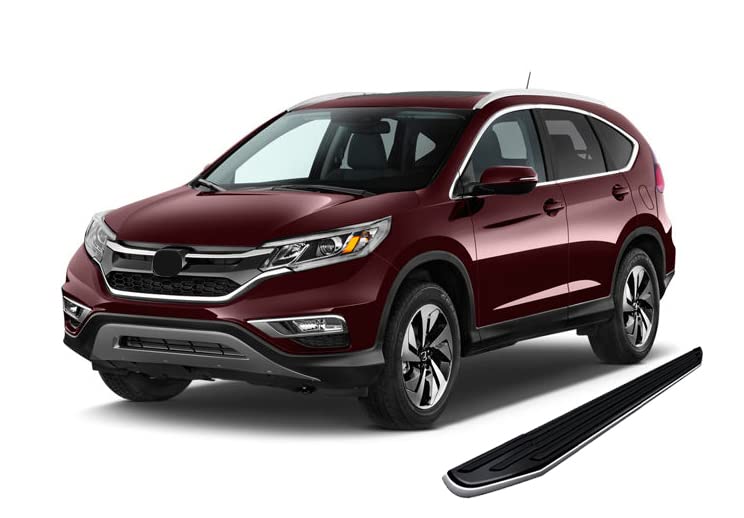 Black Horse Premium Running Boards Black Compatible With 2007-2016 Honda Cr-V-Pr-Hocr12