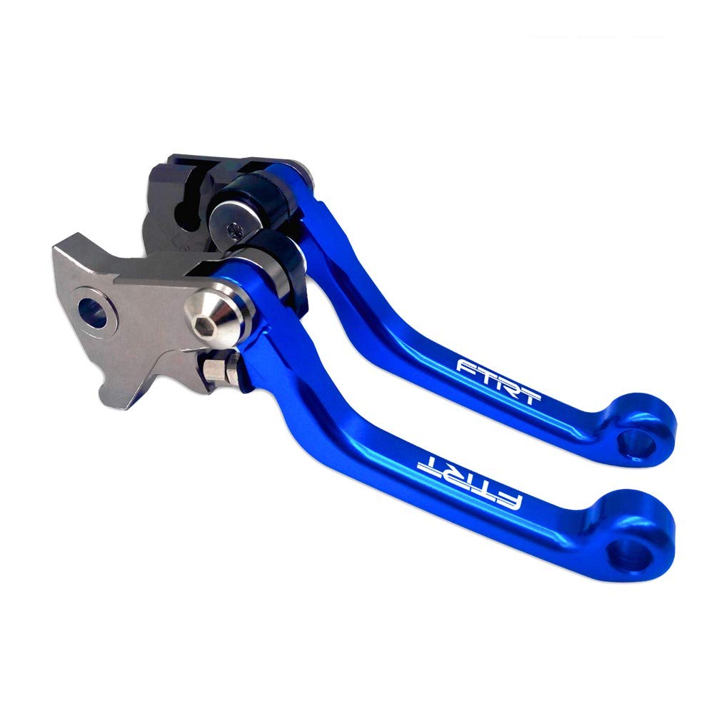 Ftrt Pivot Dirt Bike Brake Clutch Levers Compatible With Ttr125 L Le Lw 00-18/ Ttr250 93-13/ Xt250X 06-16/ Tricker 04-16/ Dt230 Lanza 97-13/ Wr250R Wr250X 07-17/ Serow225 Serow250 1986-2016, Blue