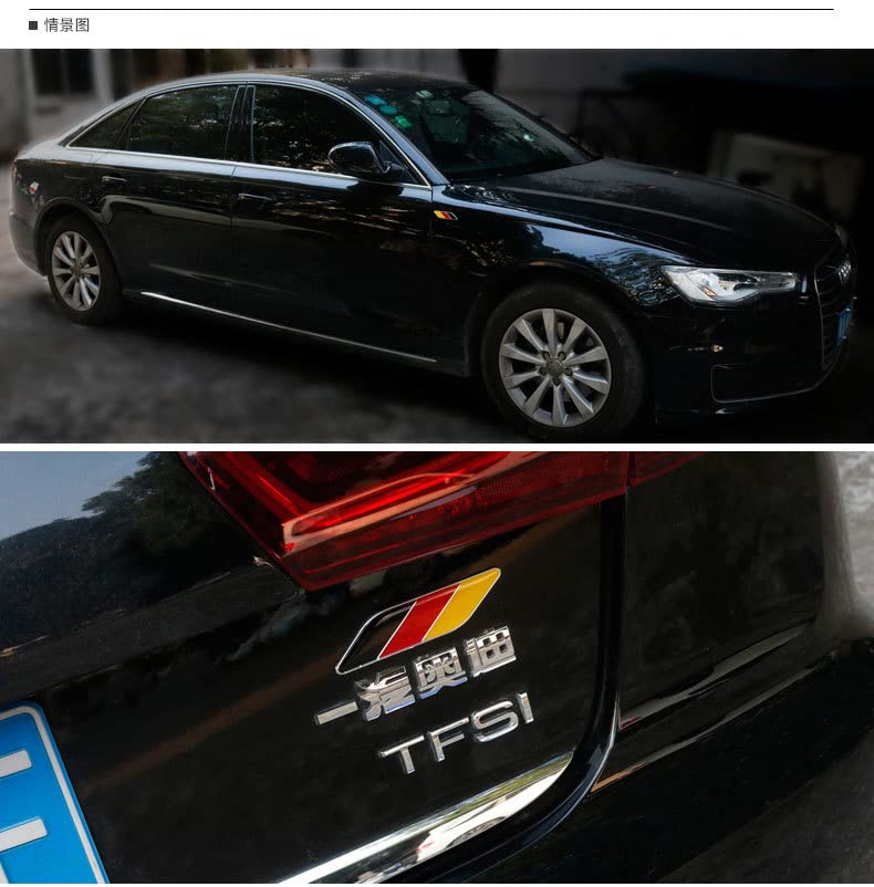 Dsycar 2Pcs/Pair 3D Germany Flag Car Emblem Badge Fit Germany Car Body German Flag Car Sticker Decal Bumper Emblem Automotive Decals