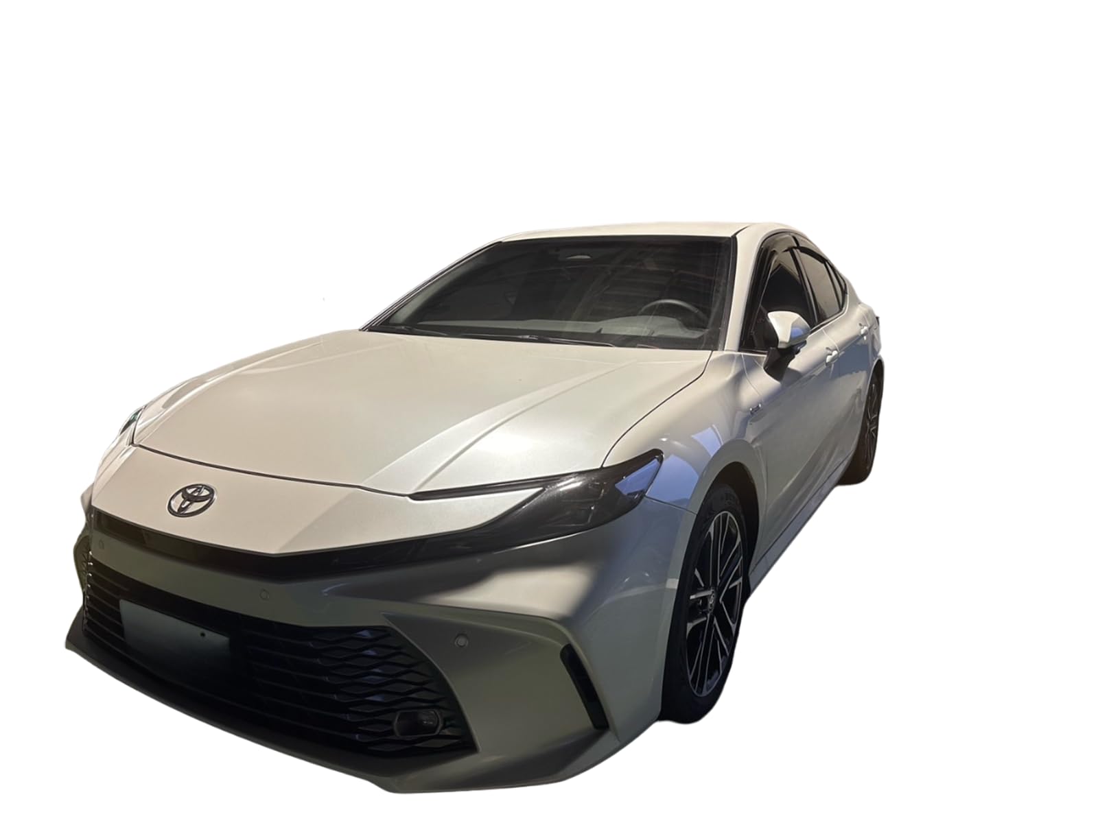 olltoz Tape-On Side Window Visor Deflectors for Toyota Camry 2025-2026, Black Acrylic, Model OTYCMVS25, Smoke Tinted Rain Guards