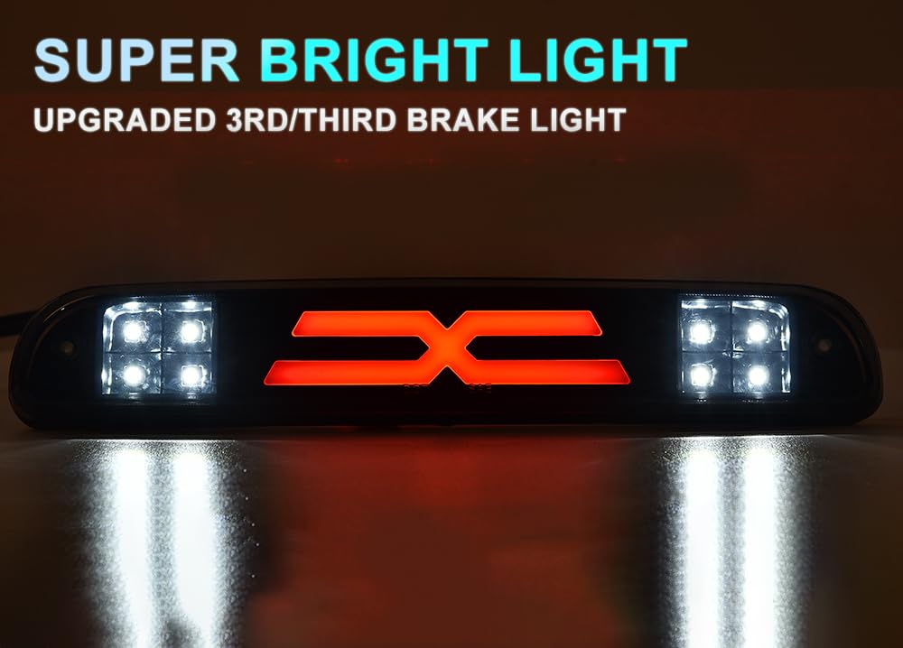 Pit66 Led 3Rd Brake Light, Compatible With Ford F250 F350 F450 F550 Super Duty 1999-2016/Fit Ford Ranger 1993-2011/Fit Mazda B23