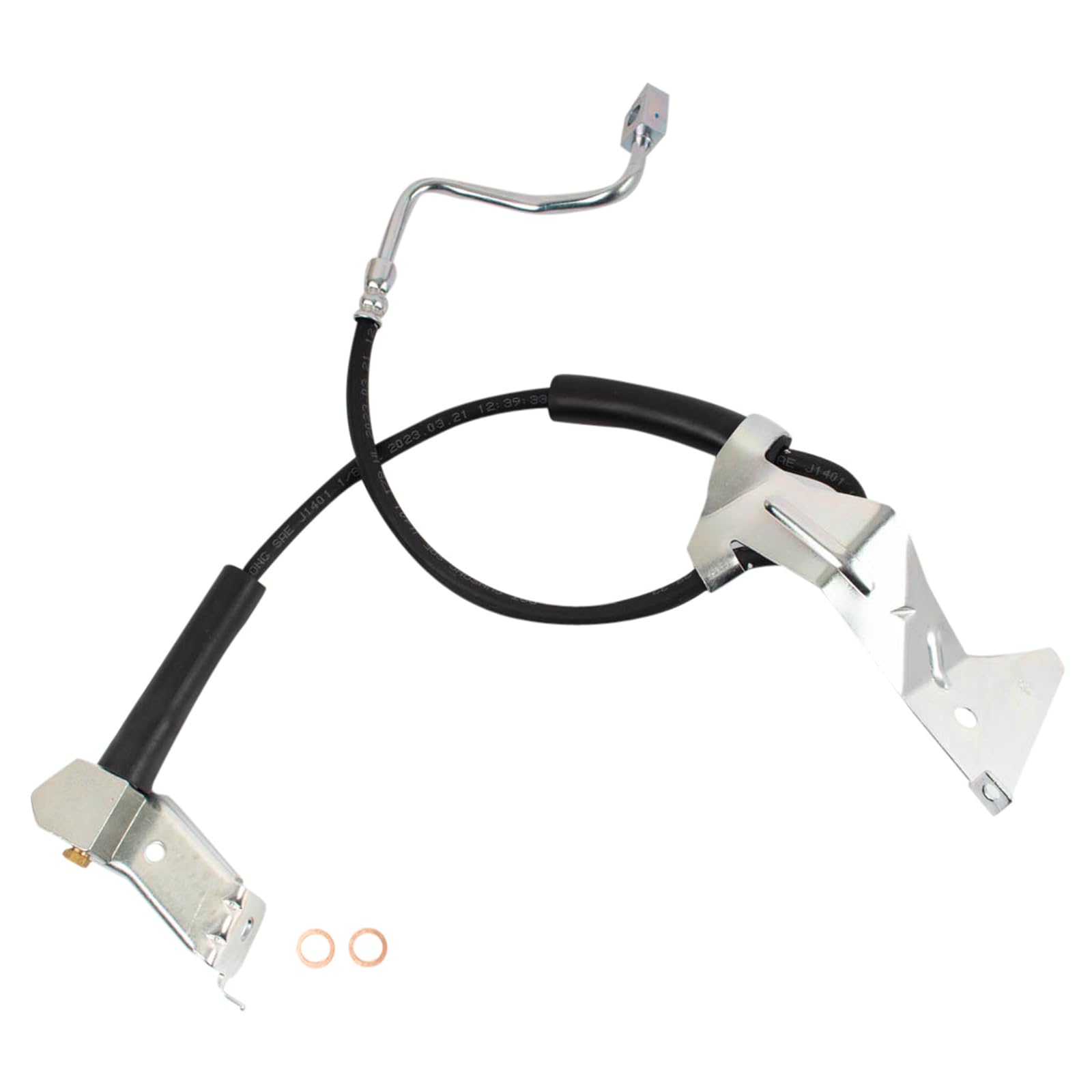 Trq Front Brake Hose Set Compatible With 2005-2007 Ford F-250 Super Duty F-350 Super Duty