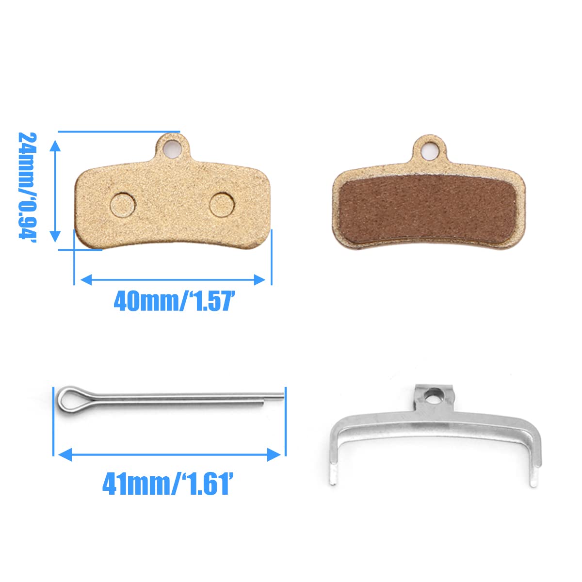 URLWALL 2pcs Brake Pad for Sur Ron Sur-Ron Light Bee X and S Segway X160 X260 Talaria Sting MX3 R MX4, Rear Front Disc Brake Pad