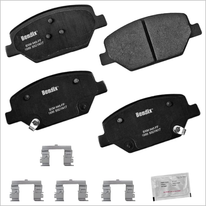 Bendix Priority1 Cfm1886 Semi-Metallic Front Brake Pads For Select Models Buick Envision, Lacrosse, Regal Sportback, Tourx, Cadi