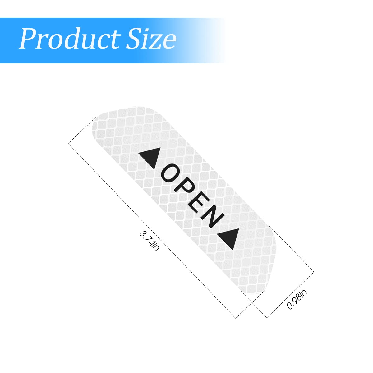 4Pcs Reflective Open Warning Stickers For Car Door, Night Visibility Auto Safety Prompt Decals, 3.6 Inch Anti-Collision Protective Strip Tape, Car Accessories Universal For Truck, Suv, Van (Silver)