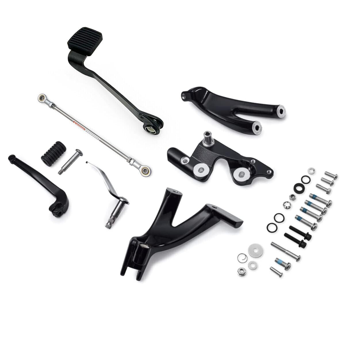 For Harley Softail Rider Extended Standard Forward Control Kit W/Footboards Floorboards 2018-Up (Black Forward Control)