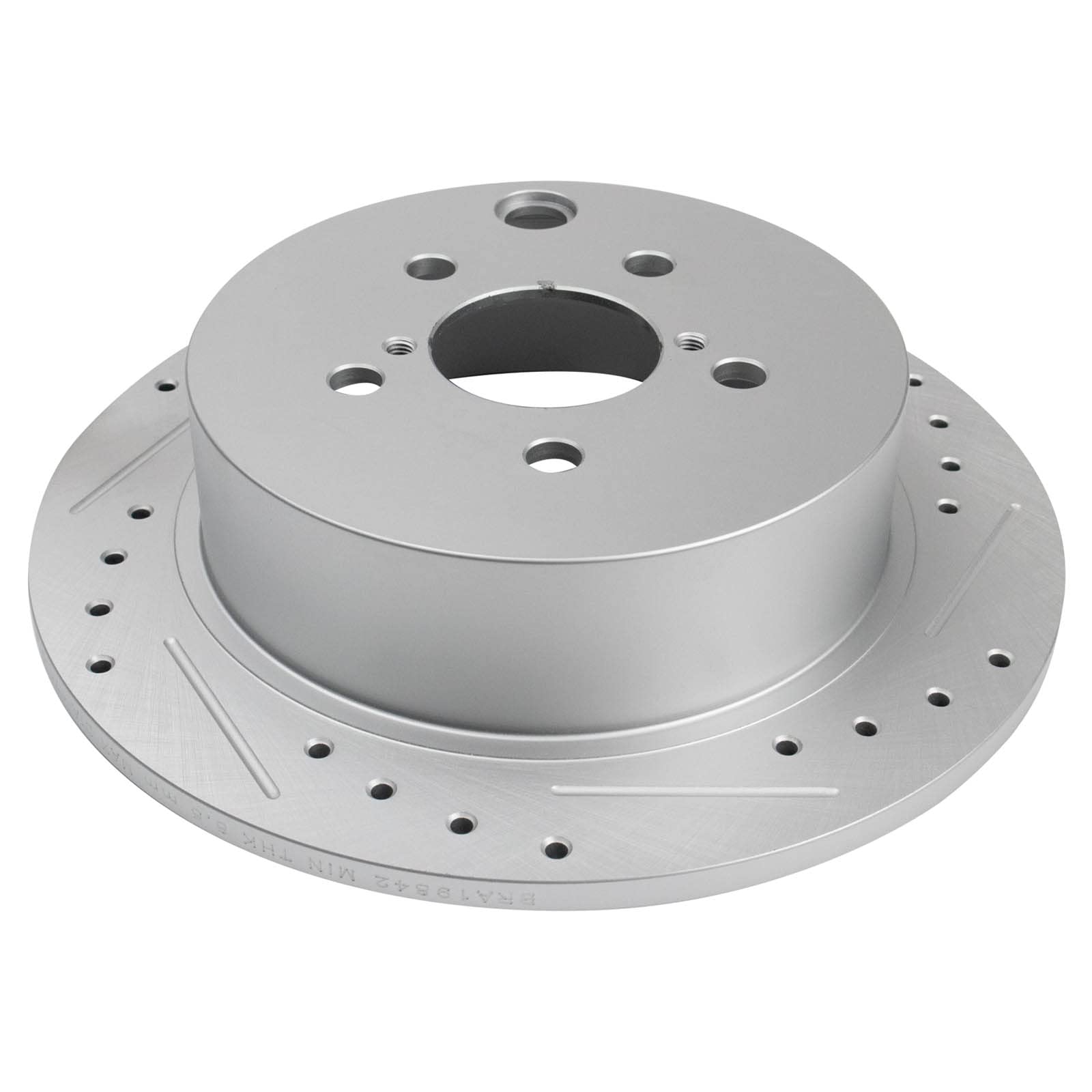 Trq Rear Performance Brake Rotors Set Premium G-Coated Cross Drilled & Slotted Compatible With 2016-2021 Subaru Crosstrek 2014-2