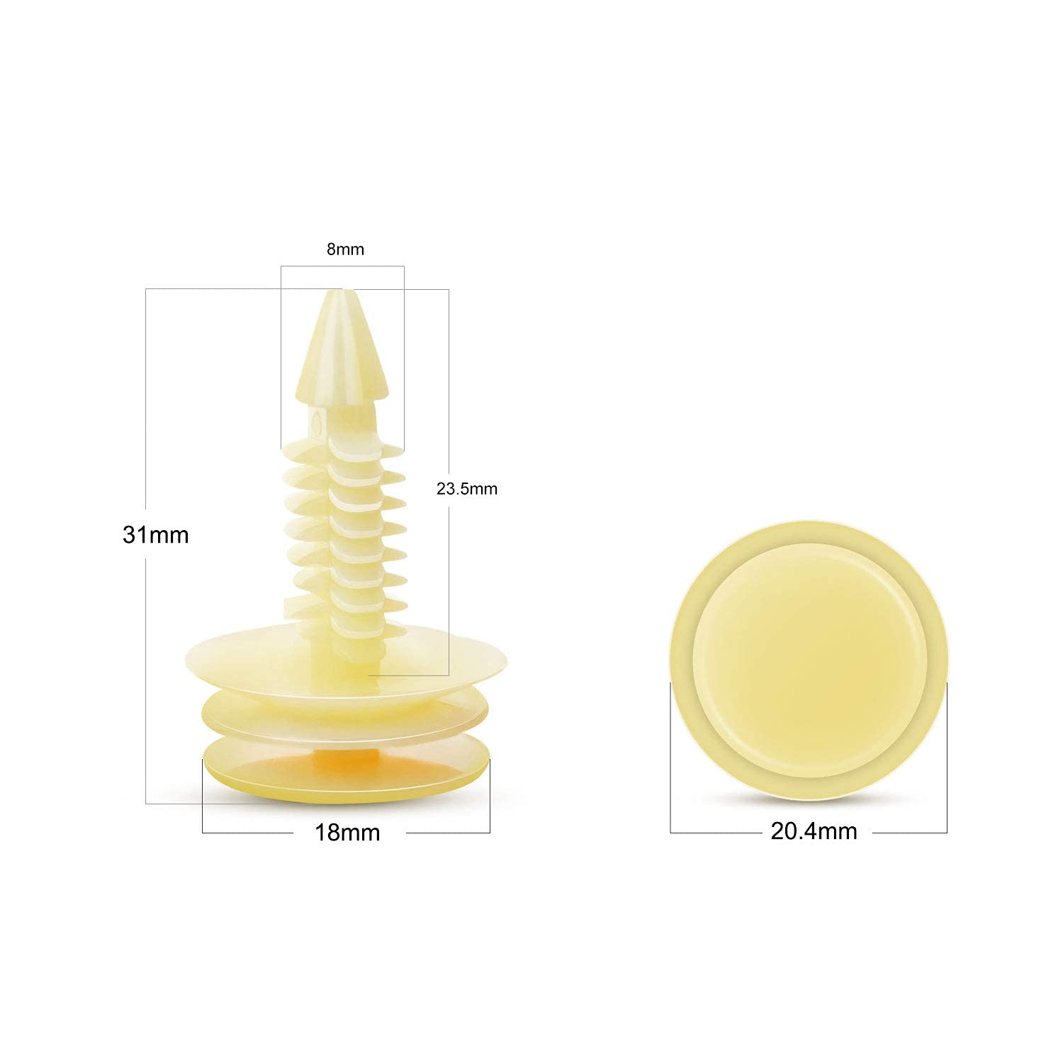 Gooacc 25 Front Door Trim Panel Retainers Clips Replaces For Gm 10153057 Chevy Buick Gmc Jimmy Pontiac Grand Prix 8Mm Hole - 25P