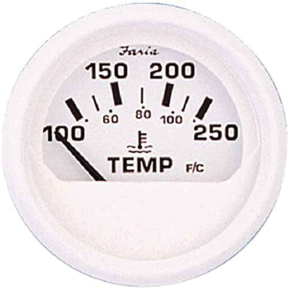 Faria Beede 13110 Dress Water Temperature Gauge (100-250F) - 2', White