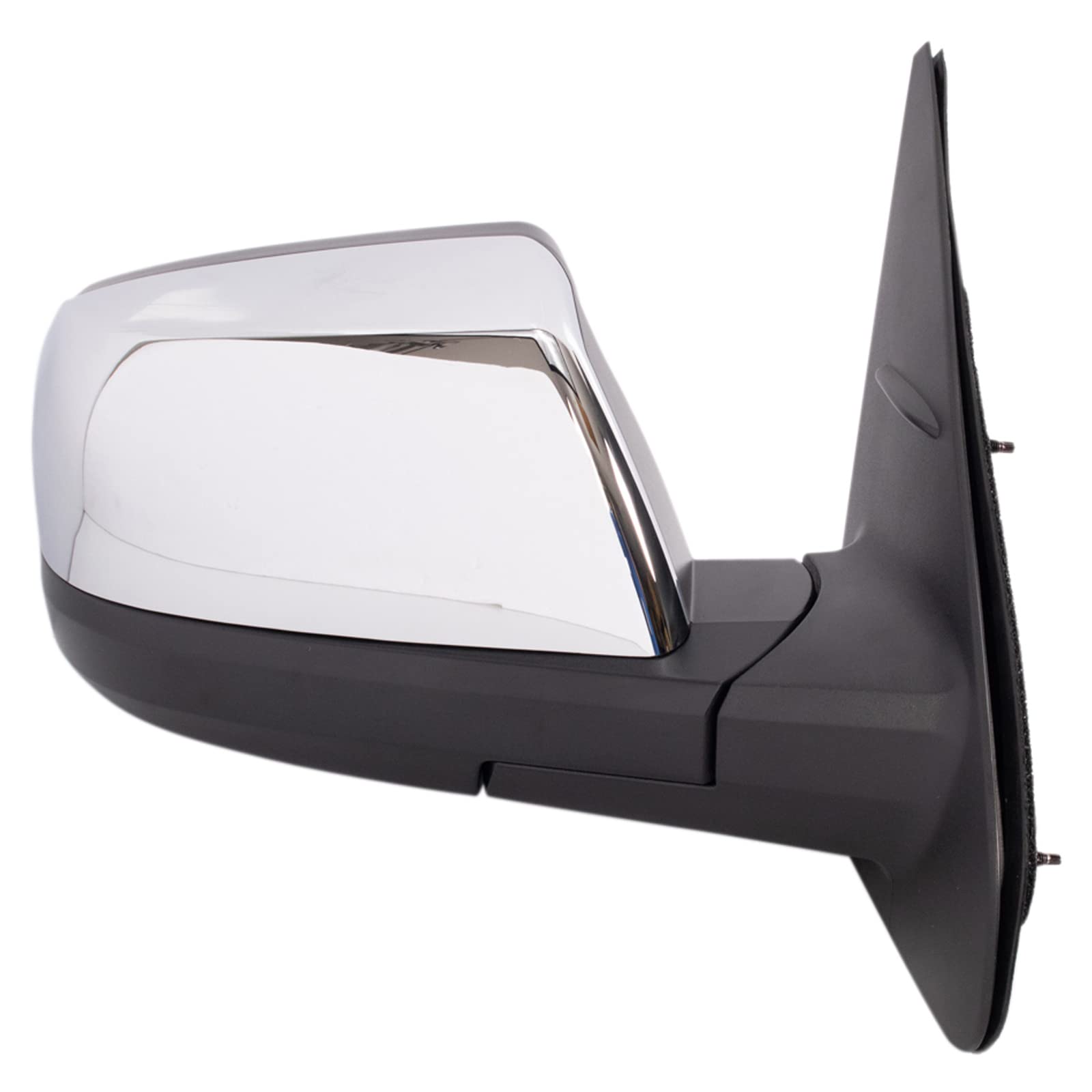 Trq Right Mirror Manual Folding With Blind Spot Indicator With Chrome Cover Passenger Side Compatible With 2014-2021 Toyota Tund