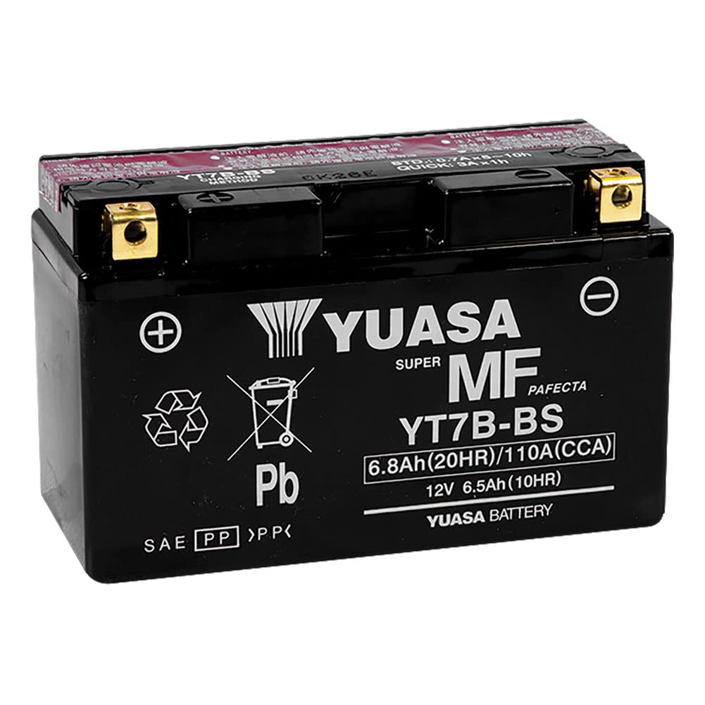 Yuasa Yuam62T7B Yt7B-Bs Maintenance Free Agm Battery With Acid Pack