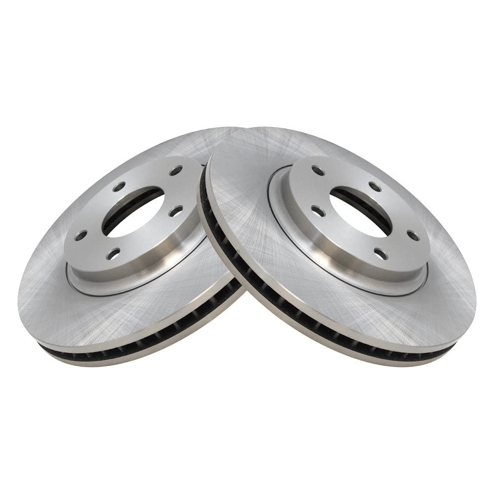 Trq Front Brake Rotors Set Vented Compatible With 2003-2004 Infiniti M45 2002-2006 Q45 2004-2017 Nissan Quest