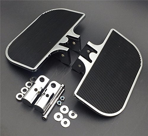 Xkh- Motorcycle Chrome Passenger Mini Floorboards Rear Footboards Foot Rest Pegs Mounts Compatible With Harley Davidson Electra 