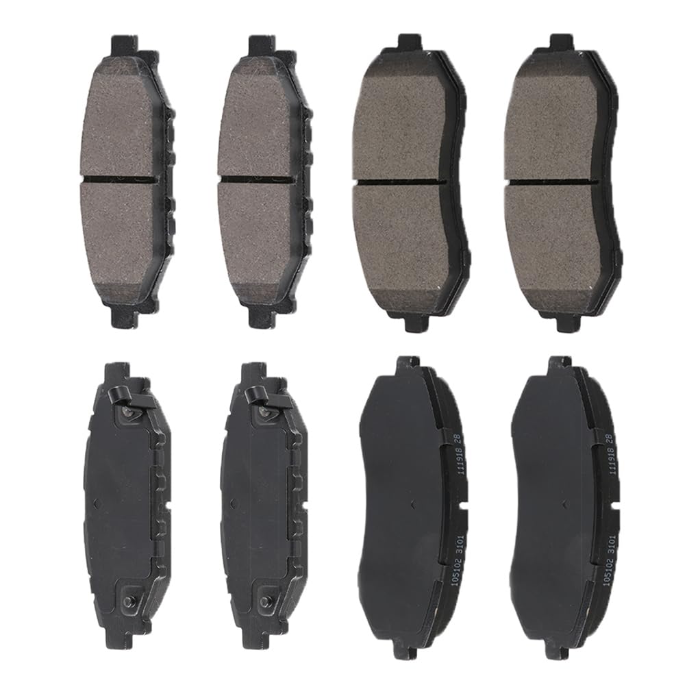 SCITOO Disc Brake Pads Kits D929-7880 & D1114-8218 Front Rear 8Pcs Brake Pads Set Fit For Subaru For Impreza 2008-2011,For Subar