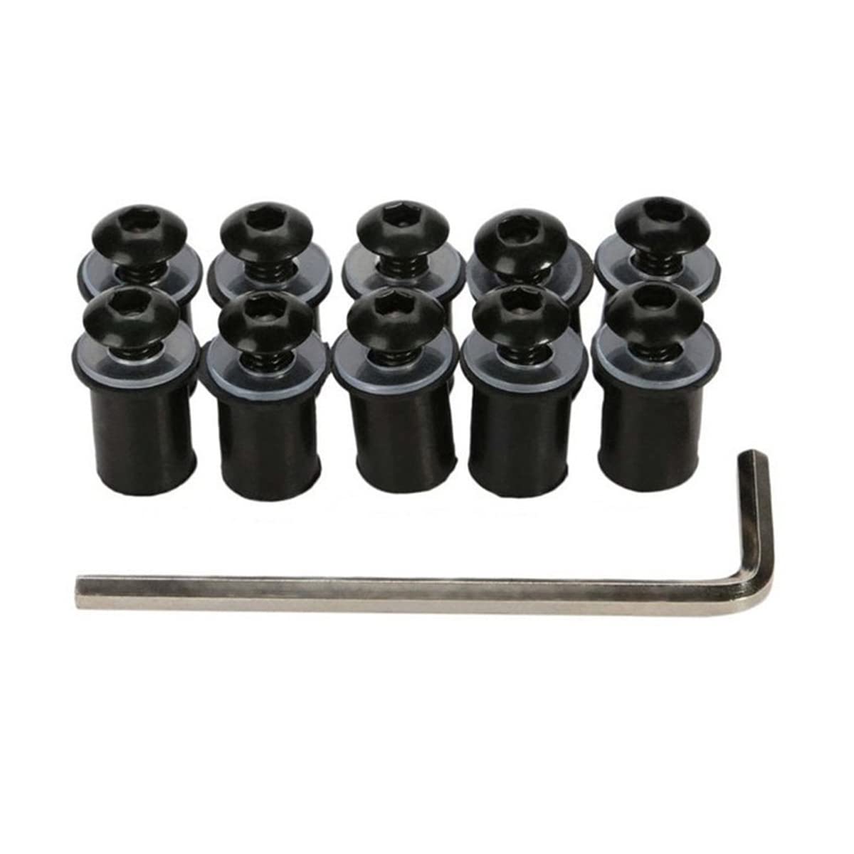 10Pcs Motorcycle Windshield Bolts Screws Kit, Aluminum Alloy Motorbike Windscreen Body Mounting Bolts Nuts, Compatible With Moto