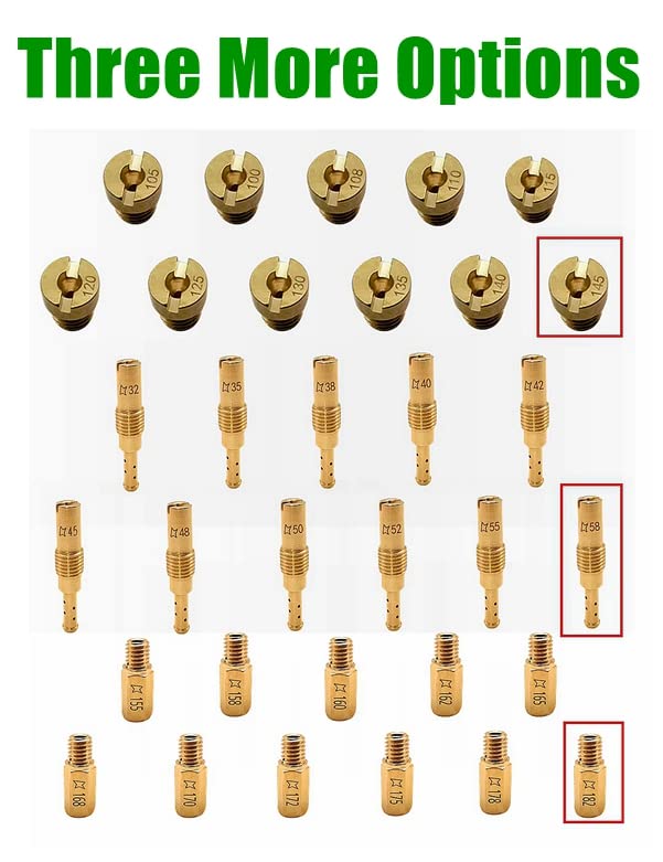 YAMAKATO Aftermarket 33pcs Carburetor Jet Kit w/ 11pcs Slow Pilot Jets and 22pcs Main Jets for Honda PWK Keihin OKO CVK KOSO PE