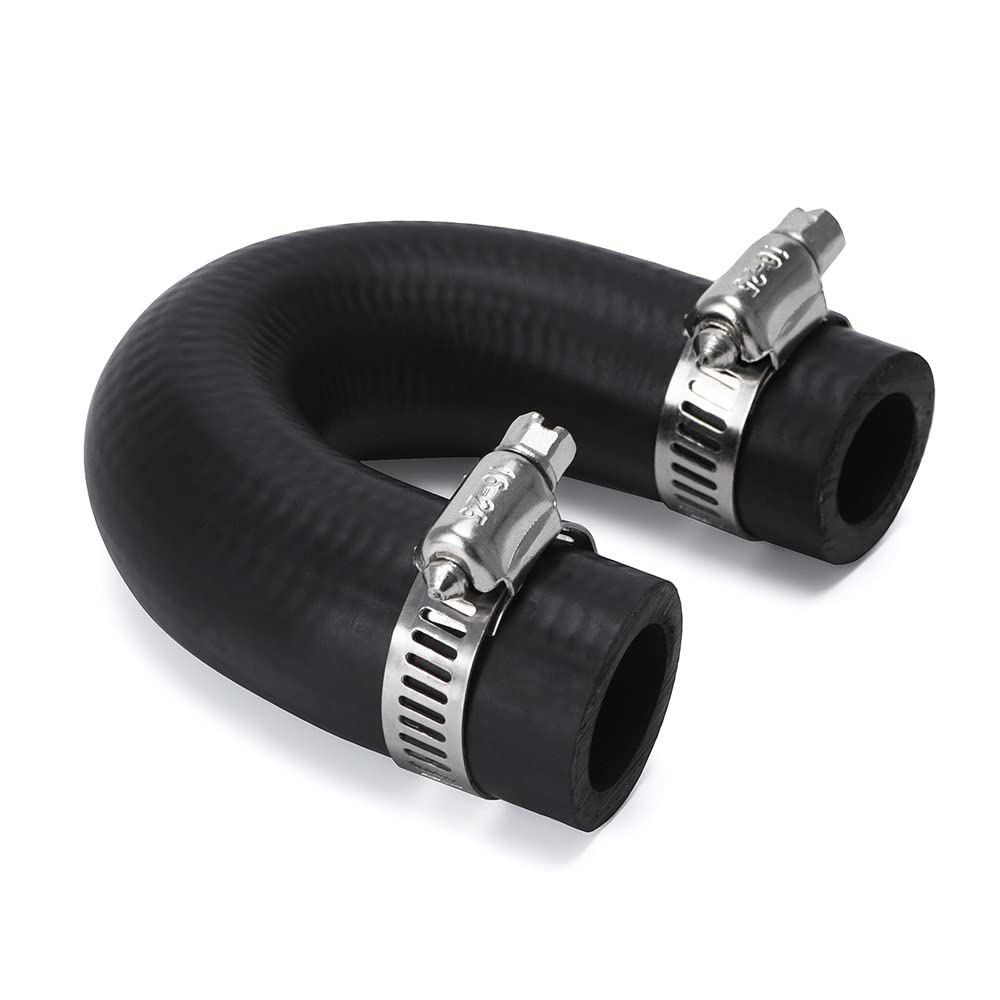 PQY Heater Core Crossover Coolant Bypass Hose 5/8'' End and 3/4'' End with 2PCS Clamps for LS for LT