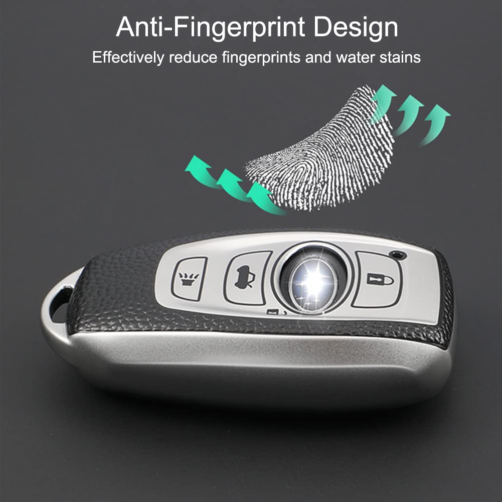 Cacacar Subaru Key Fob Cover, Premium Soft Tpu Leather Full Cover Protection Case For Subaru Forester, Outback, Brz, Legacy, Cro