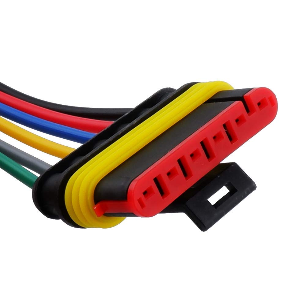 Muyi 5 Sets 6 Pin Wire Connector 18Awg Waterproof Electrical Connectors Kit With 10Cm Pigtail 1.5Mm Series Weatherpack Connector