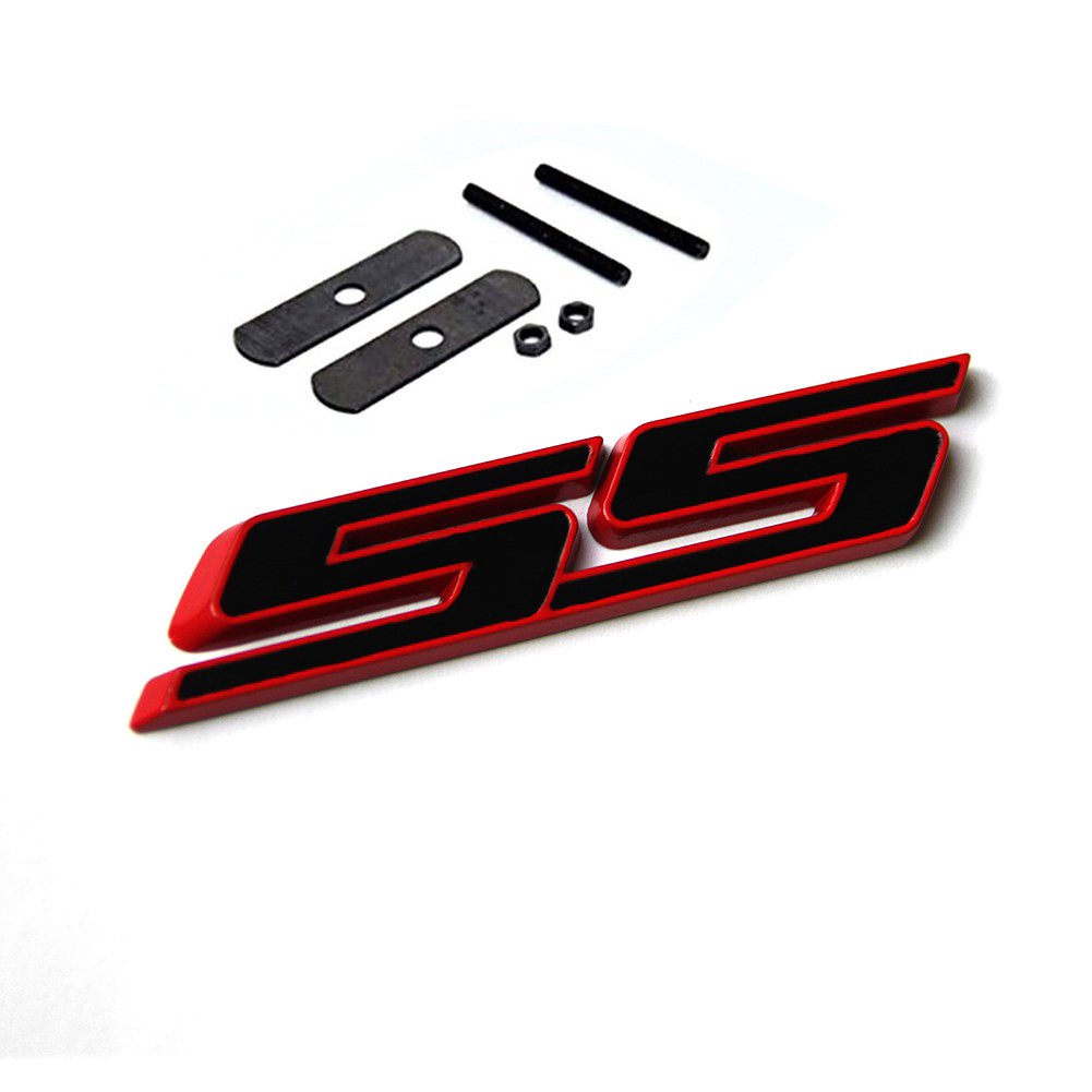 Yoaoo 1X Oem Grille Ss Emblem Badge 3D Compatible With Zl1 1Le Series Grill Red Frame Ss Red Line