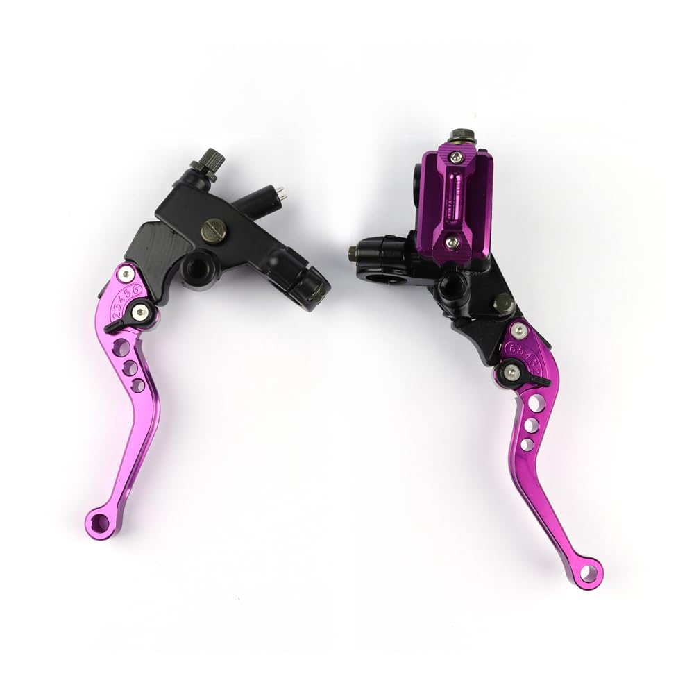 HARIFOGER Universal Motorcycle 7/8'' 22mm Brake Master Cylinder Reservoir Handlebar Clutch Lever CNC Left & Right Set Compatible