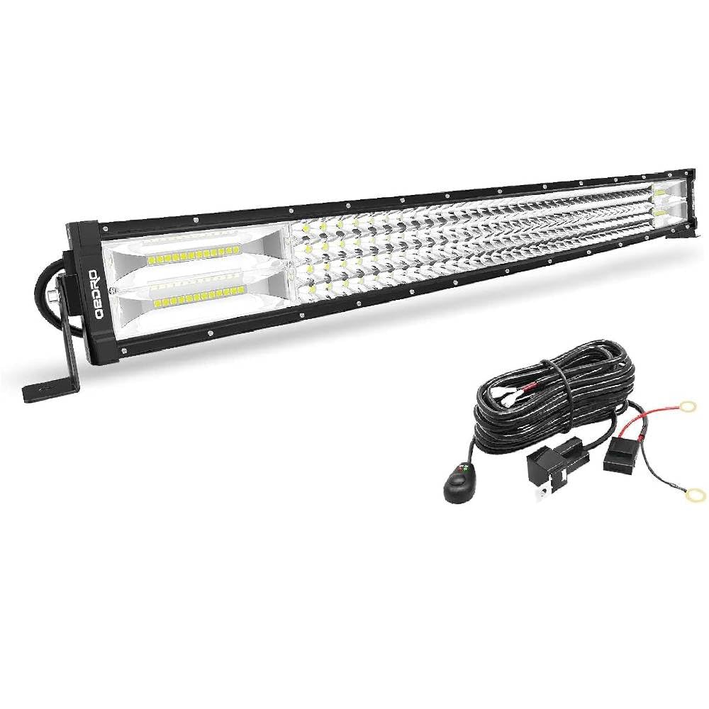 Oedro 30 Inch Curved Led Light Bar Quad-Row Spot Flood Combo Led Work Lights Off Road Driving Fog, Fit For 4X4 Atv Suv Pickup 4W