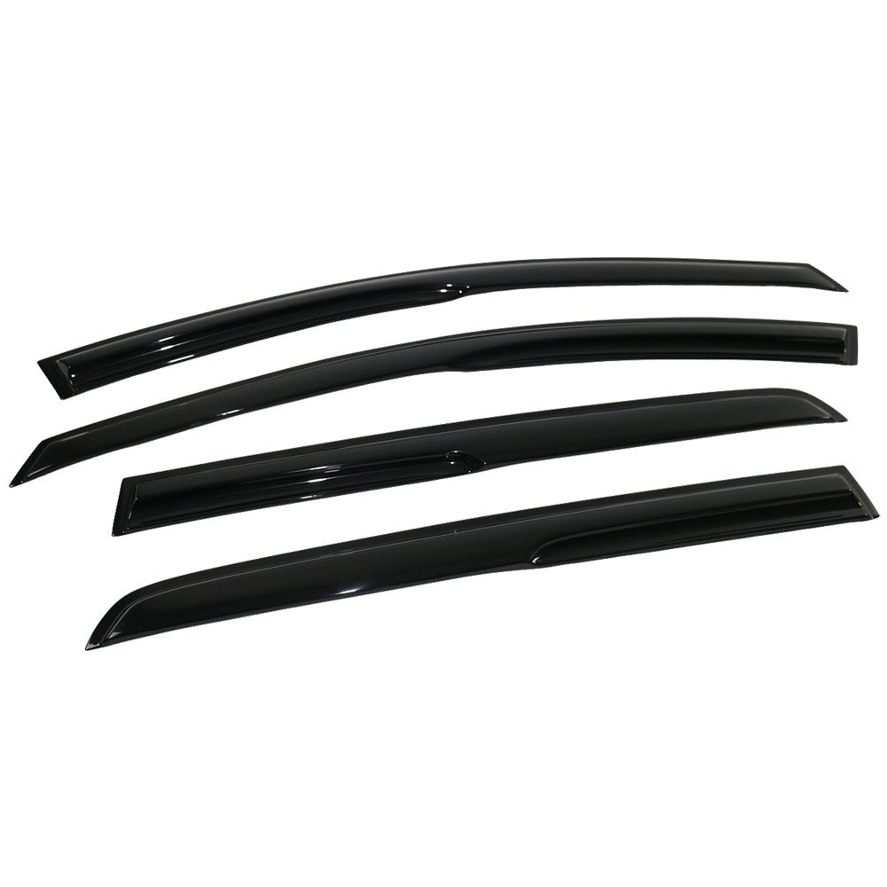 Window Visor Compatible with 2015-2019 VW Golf MK7, Acrylic Smoke Tinted & Semi-Transparent Sun Rain Shade Guard Wind Vent Air D