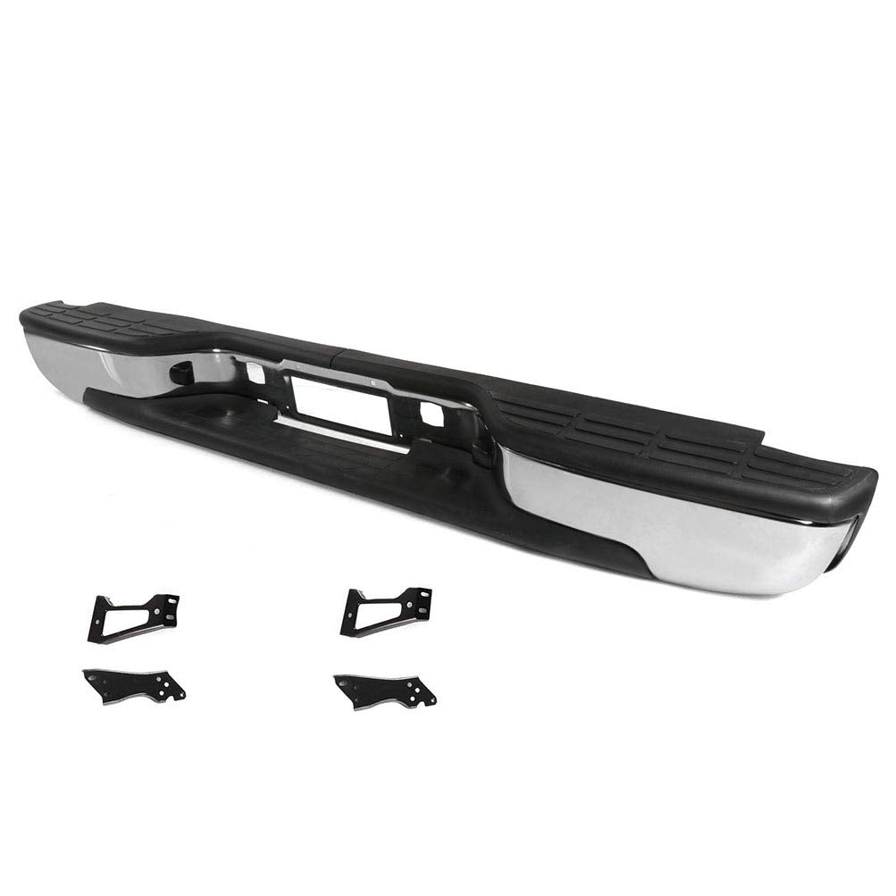 Ocpty Rear Bumper With And License Plate Light Fit 1999-2006 For Chevrolet Silverado 1500, 2007 For Chevrolet Silverado 1500 Classic, 1999-2006 For Gmc Sierra 1500, 2007 For Gmc Sierra 1500 Classic