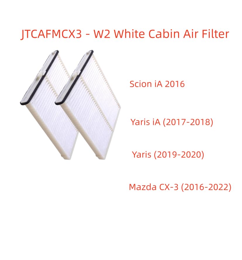 Jtcafmcx3 - W2 Cabin Air Filter For Mazda Cx-3 2.0L (2016-2022),Toyota Yaris 1.5L (2019-2020),Toyota Yaris Ia 1.5L (2017-2018),S