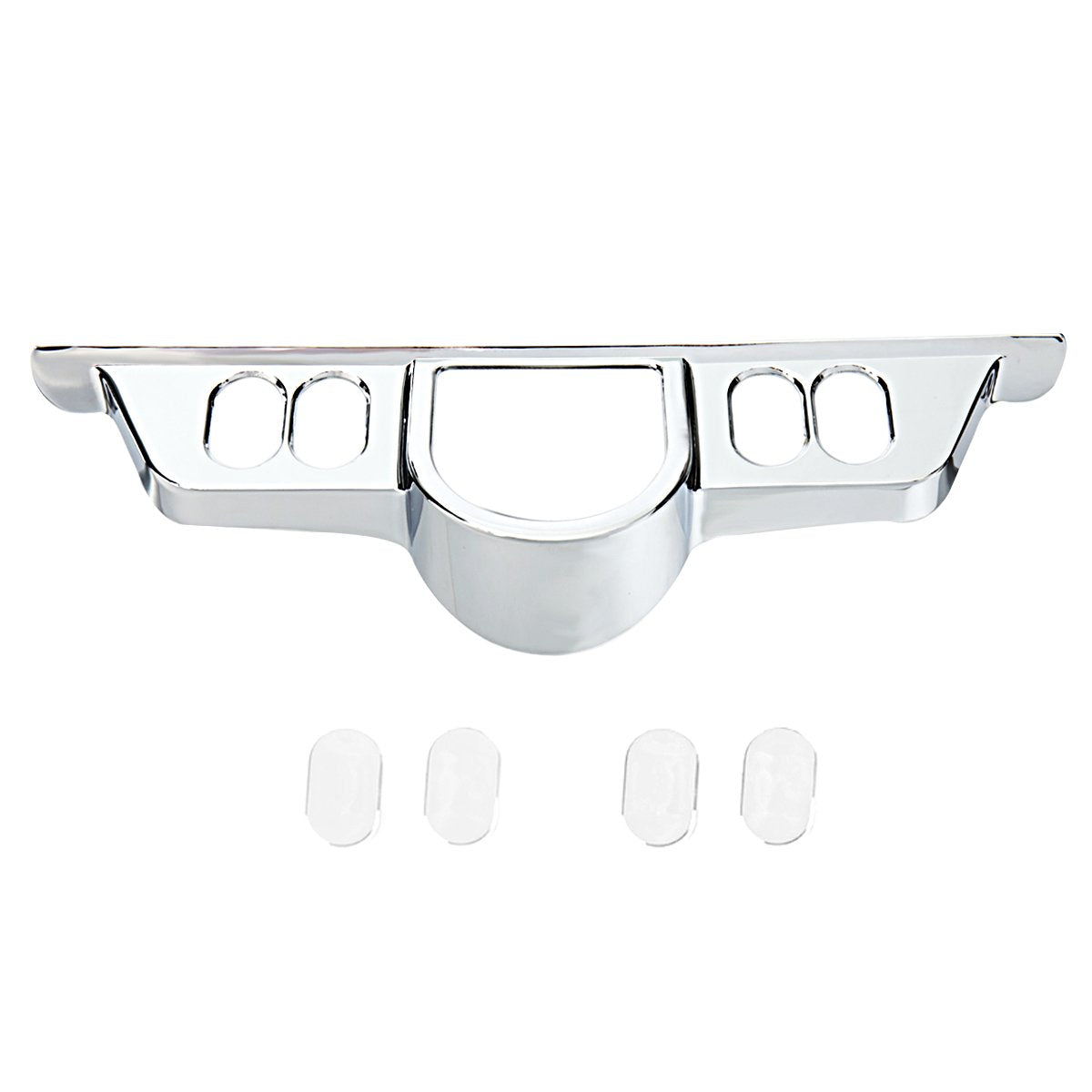 Chrome Switch Dash Panel Accent Cover For Harley Touring 96-13 Electra Glide/Street Glide Flhx 06-13