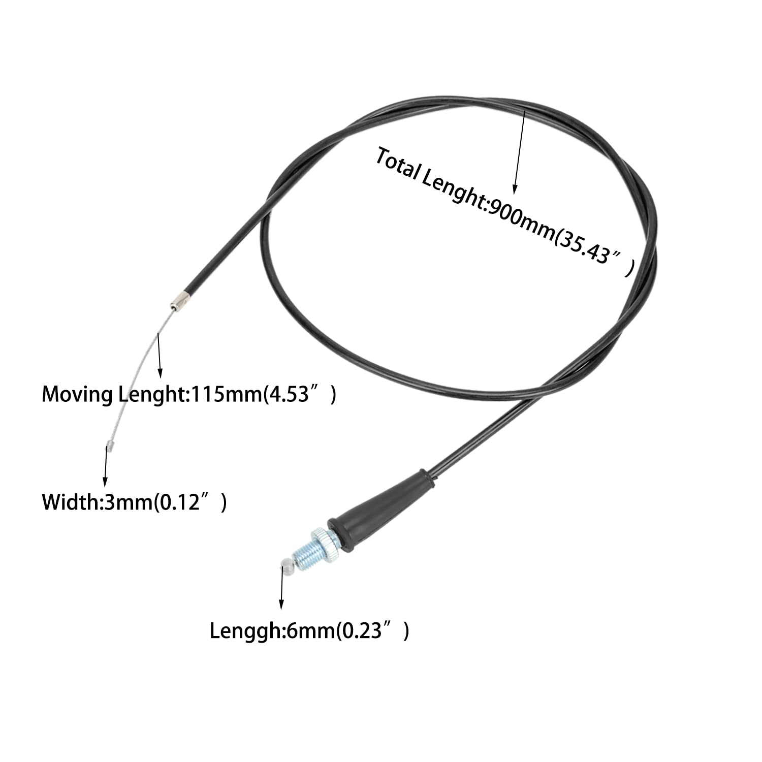 YOXUFA 35.43 inch Throttle Cable for SSR Baja Dirt Runner 50cc 70cc 90cc 110cc 125cc TaoTao DB14 DB17 DB27 Apollo RFZ DBX18 Cool