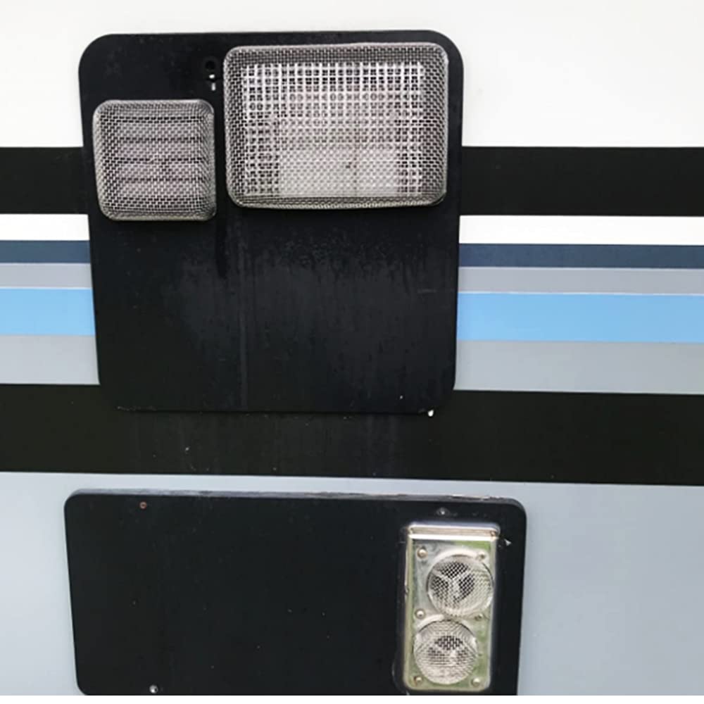 RV Furnace Vent Screen for RV Water Heater Vent Cover, RV Bugs Screen, Flying Insect Screen, Stainless Steel Mesh with Installat