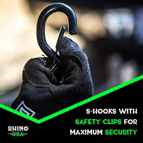 Rhino Usa Motorcycle Tie Down Straps (2 Pack) Lab Inspected 3,328Lb Break Strength, Steel Cambuckle Tiedown Set With Integrated