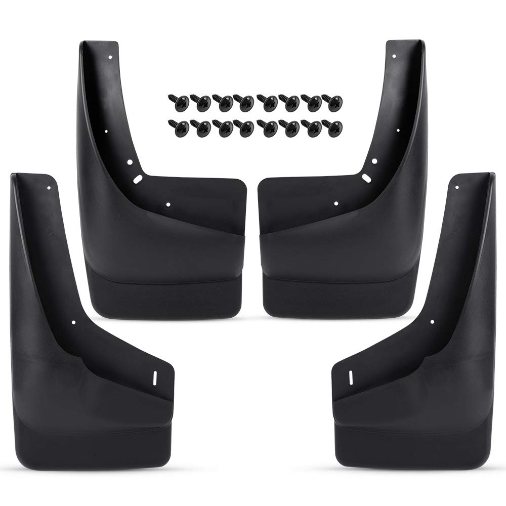 PIT66 Heavy Duty Molded Mud Flaps Mud Guards Splash Compatible for Chevy Silverado Sierra1500 1999-2007 Replacement for GMC Sier