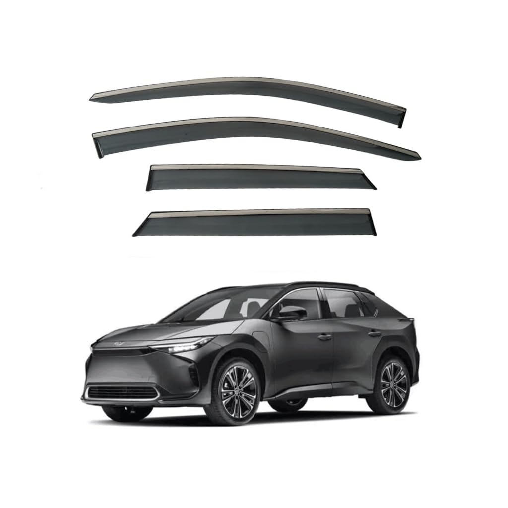 Vesul Rain Guard Window Visor Compatible With 2023 2024 2025 Toyota Bz4X Subaru Solterra 3-351Ty004 Window Wind Deflector Shield Cover Visor Outside Mount Type
