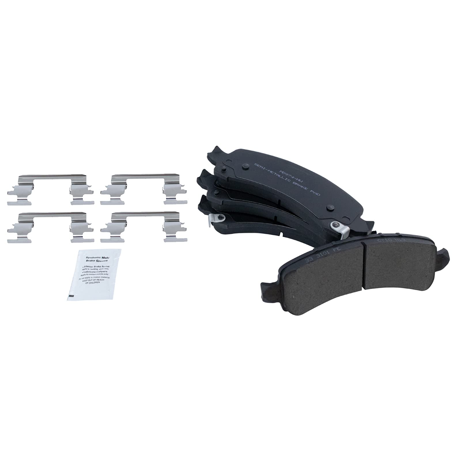 Trq Rear Brake Pad & Rotor Kit Brake Pads Brake Rotor Semi-Metallic Compatible With 2003-2020 Chevrolet Express 2500 2005-2020 E