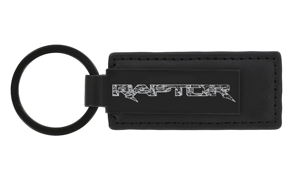 Ford Raptor Distressed Design Rectangular Vegan Leather Key Chain Laser Engraved