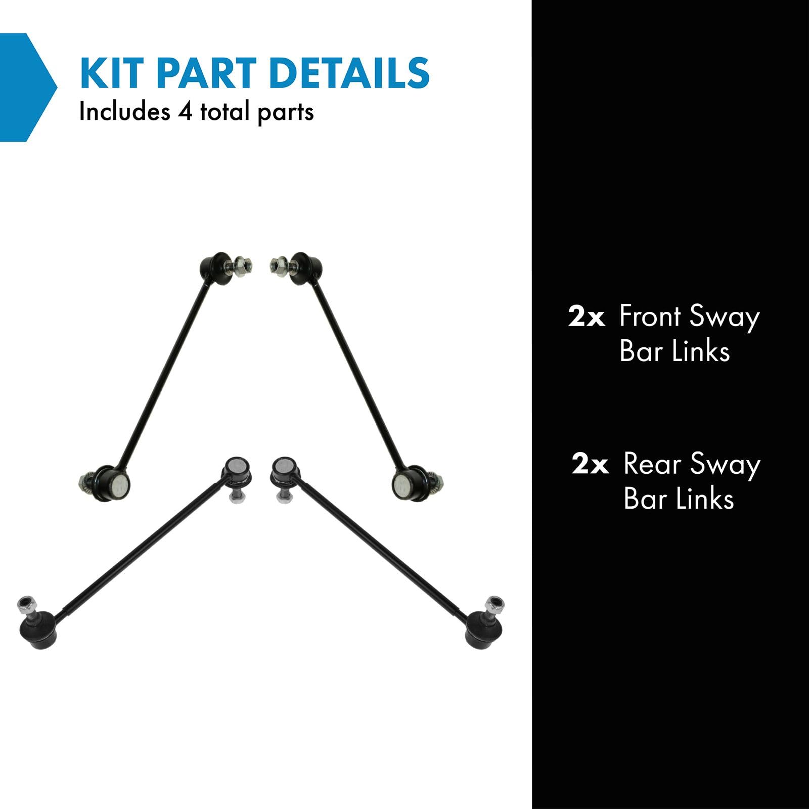 Trq Front & Rear Sway Bar Stabilizer Link Set Compatible With 1999-2003 Lexus Rx300