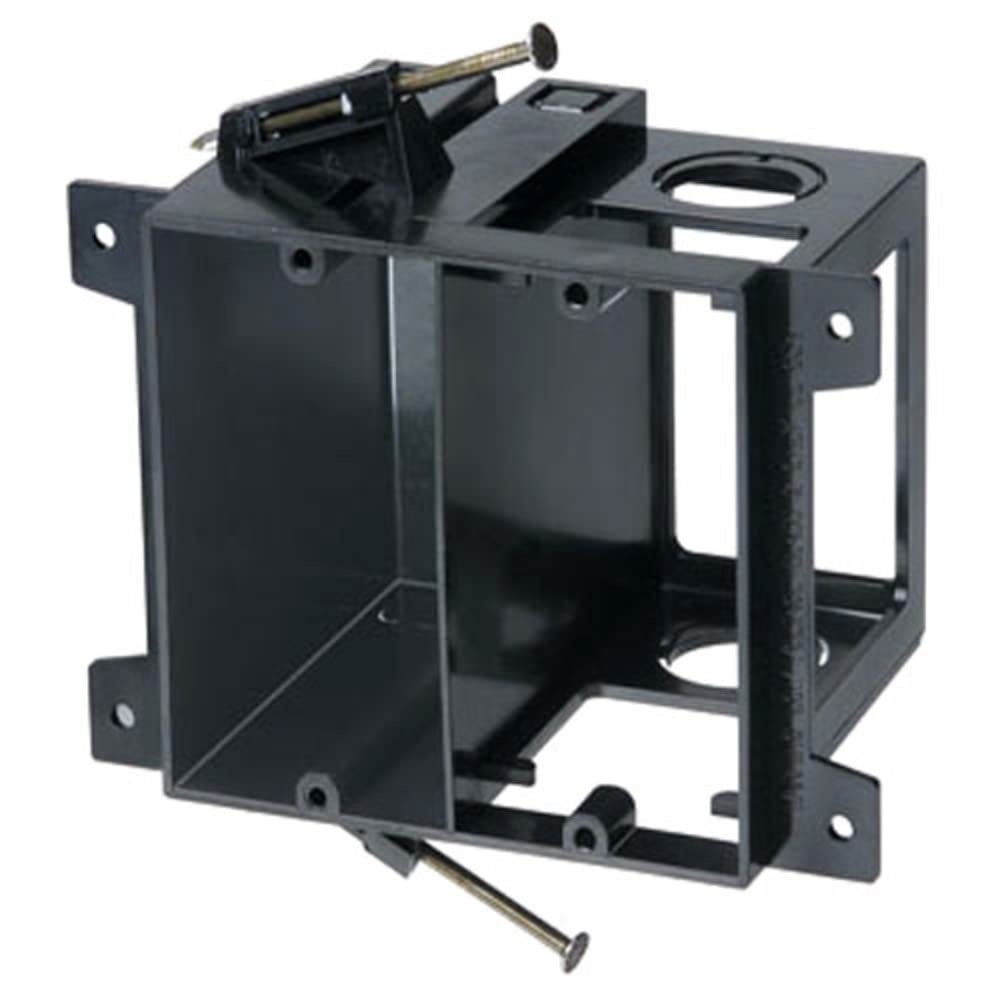 Arlington Lvd2 2-Gang Combo Electrical/Low-Voltage Box, Black, 1-Pack